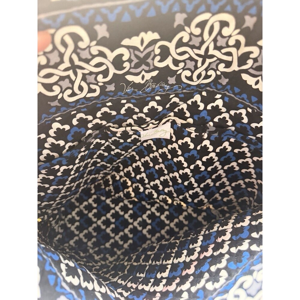 Vere Bradley Canterberry Cobalt Toggle Tote Shoulder Bag Purse - Picture 7 of 11